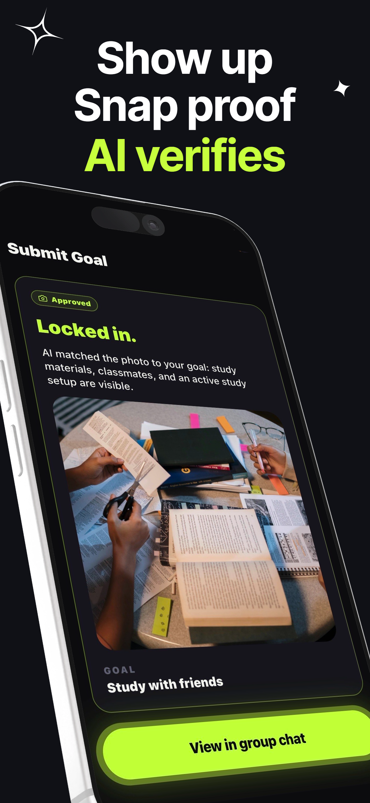 Pact app screenshot showing Pact group progress